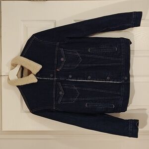 Men's Denim Jacket with Sherpa Interior